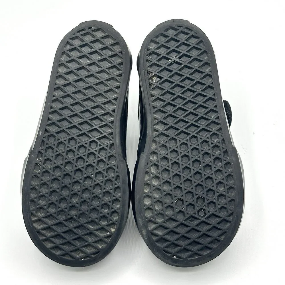 Vans Mary Jane Toddler Size 6 Black Gothic Shine Patent Leather Buckle Shoes